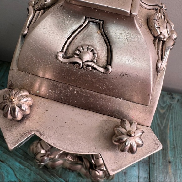 Vintage Argenti Italy Silver Plate Table Shelf Mantel Clock - Picture 3 of 13